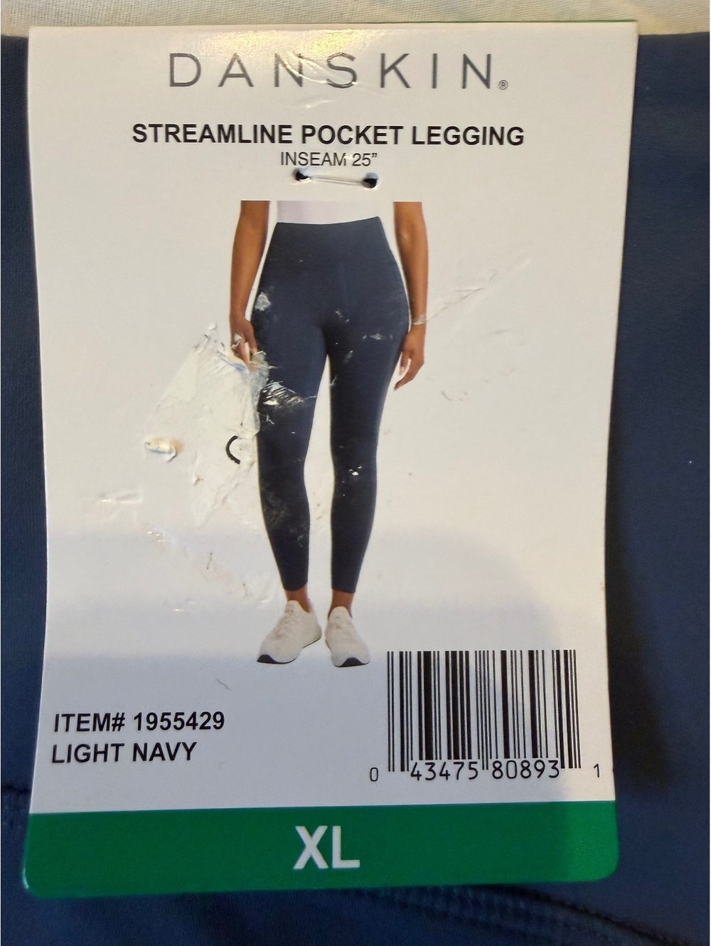 Danskin Streamline Pocket Legging Light Navy XL